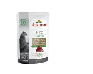 Дополнительный корм для кошек Almo Nature HFC Natural, тунец и мальки, 24x55г. цена и информация | Консервы для кошек | pigu.lt