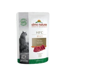 Дополнительный корм для кошек Almo Nature HFC Natural, тунец в желе, 24x55г. цена и информация | Консервы для кошек | pigu.lt