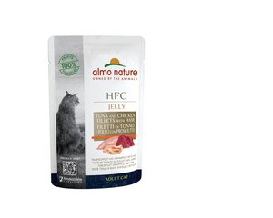 Almo Nature HFC Jelly su tunu, vištiena ir kumpiu, 24x55 g kaina ir informacija | Konservai katėms | pigu.lt