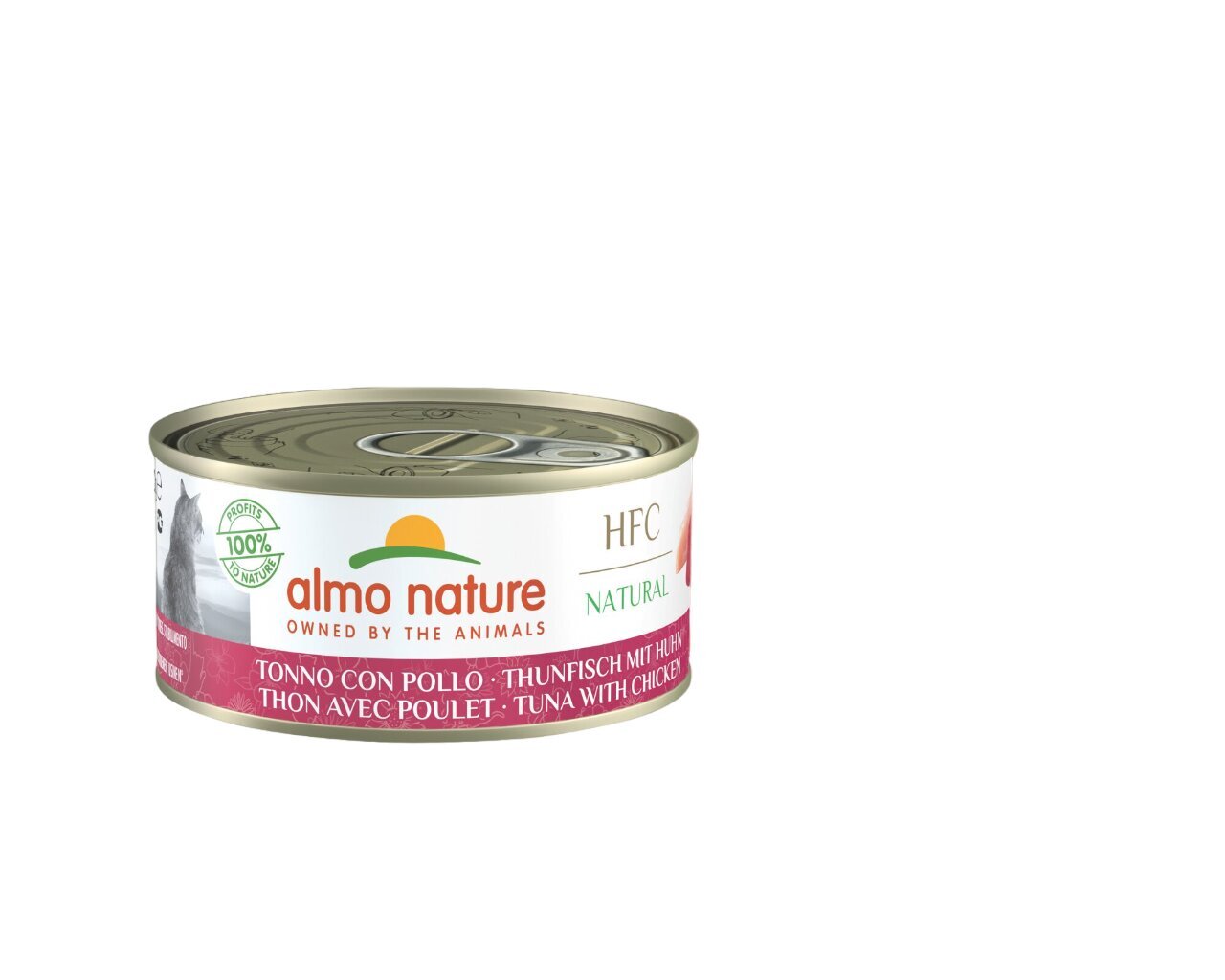 Almo Nature HFC Natural su tunu ir vištiena, 24x150 g kaina ir informacija | Konservai katėms | pigu.lt