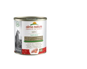 Дополнительный корм для кошек Almo Nature HFC Natural, филе курицы и креветки,12x280г. цена и информация | Консервы для кошек | pigu.lt