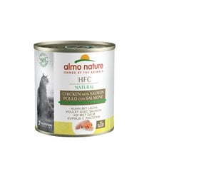 Дополнительный корм для кошек Almo Nature HFC Natural, курица и лосось, 12x280г. цена и информация | Консервы для кошек | pigu.lt