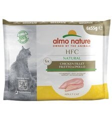 Дополнительный корм для кошек Almo Nature HFC Natural, филе курицы, 4x6 (24x55 г). цена и информация | Консервы для кошек | pigu.lt