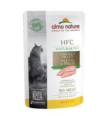 Дополнительный корм для кошек Almo Nature HFC Natural Plus, куриные ножки 91%, 24x55 г цена и информация | Консервы для кошек | pigu.lt