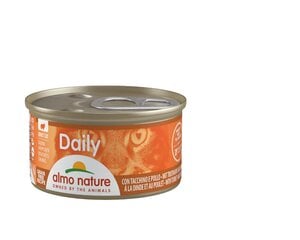 Полноценный корм для кошек Almo Nature Daily, кусочки в соусе с индейкой и курицей, 6x85г цена и информация | Консервы для кошек | pigu.lt