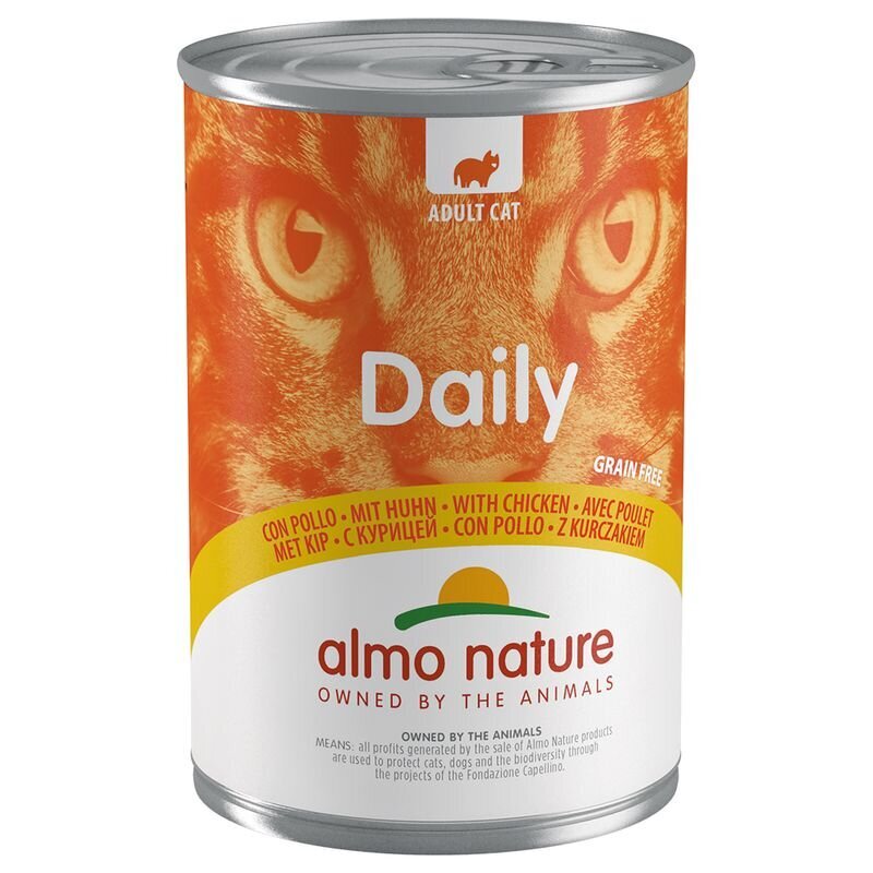 Almo Nature Daily su vištiena, 24x400 g цена и информация | Konservai katėms | pigu.lt