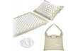 Akupresūros masažinis kilimėlis su pagalve Neo, 70x44 cm, baltas цена и информация | Masažo reikmenys | pigu.lt