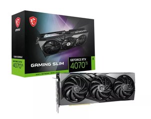 MSI GeForce RTX 4070 Ti Gaming X Slim 12G kaina ir informacija | Vaizdo plokštės (GPU) | pigu.lt