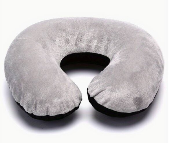 Pripučiama pagalvė U formos, grey/black kaina ir informacija | Autokėdučių priedai | pigu.lt