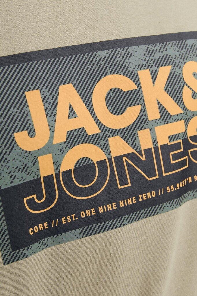 Marškinėliai vyrams Jack & Jones, smėlio spalvos kaina ir informacija | Vyriški marškinėliai | pigu.lt