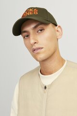 Jack & Jones мужская кепкa, зеленая цена и информация | Мужские шарфы, шапки, перчатки | pigu.lt