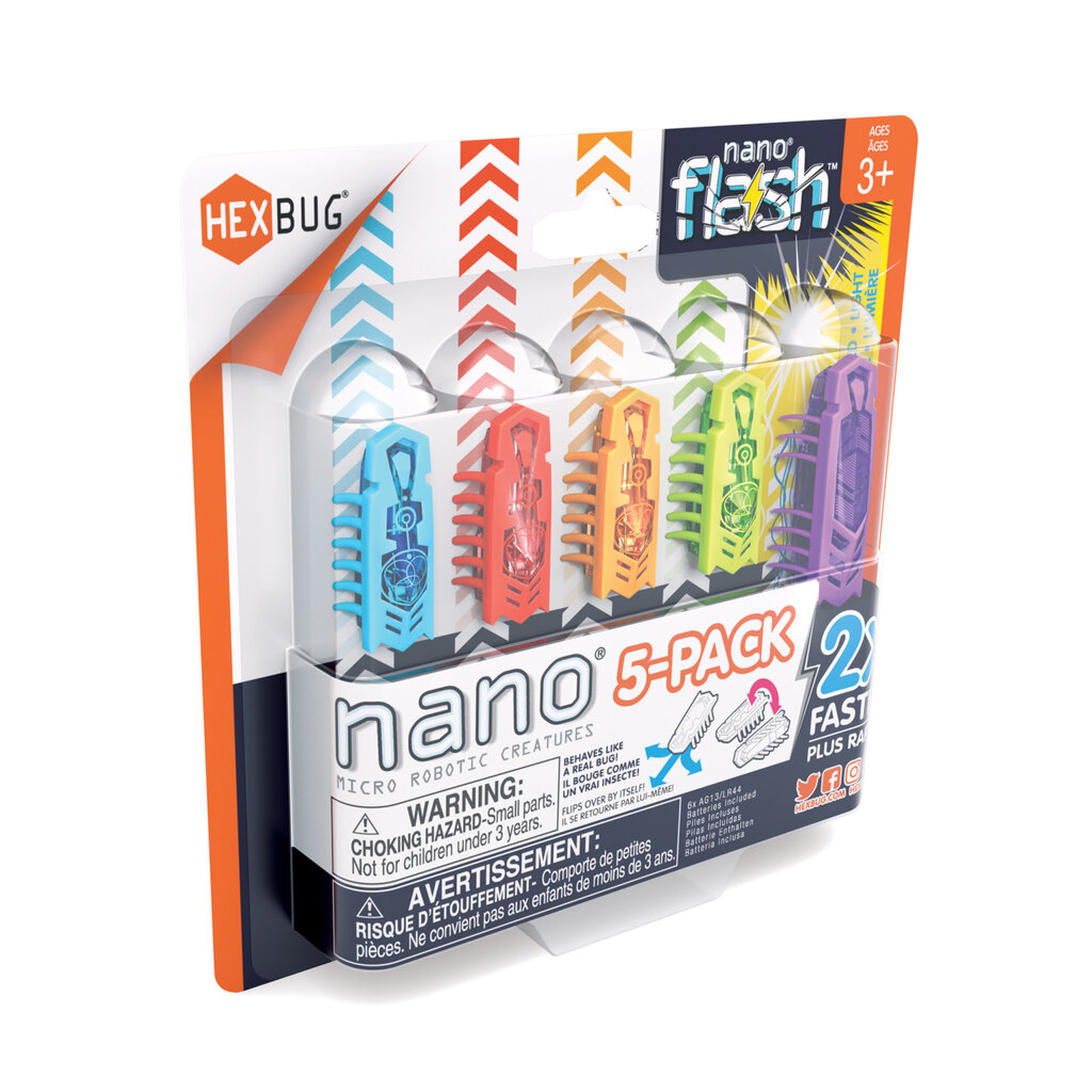 Interaktyvios šviečiančios nano figūrėlės Hexbug, 5 vnt. kaina ir informacija | Žaislai berniukams | pigu.lt