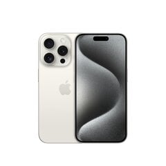 Apple iPhone 15 Pro 15,5 cm (6.1") Dviguba SIM jungtis iOS 17 5G C tipo USB 128 GB Titanas, Balta цена и информация | Мобильные телефоны | pigu.lt