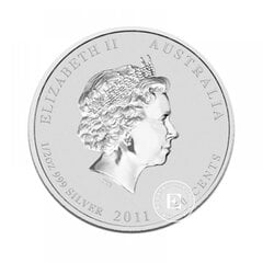 Moneta Lunar II Triušio metai, Australija 2011, sidabrinė цена и информация | Нумизматика | pigu.lt