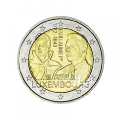 Moneta 2 Eur Didžiojo kunigaikščio Guillaume I mirties 175-osios metinės, Liuksemburgas 2018 kaina ir informacija | Numizmatika | pigu.lt