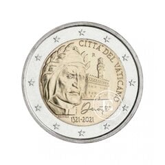 Moneta Kortelėje 2 Eur 700-osios Dantės Alighieri mirties metinės, Vatikanas 2021 kaina ir informacija | Numizmatika | pigu.lt