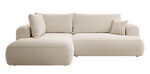 Kairinė kampinė sofa Selsey Ovo L, smėlio