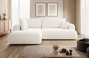 Kairinė kampinė sofa Selsey Ovo L, balta цена и информация | Угловые диваны | pigu.lt