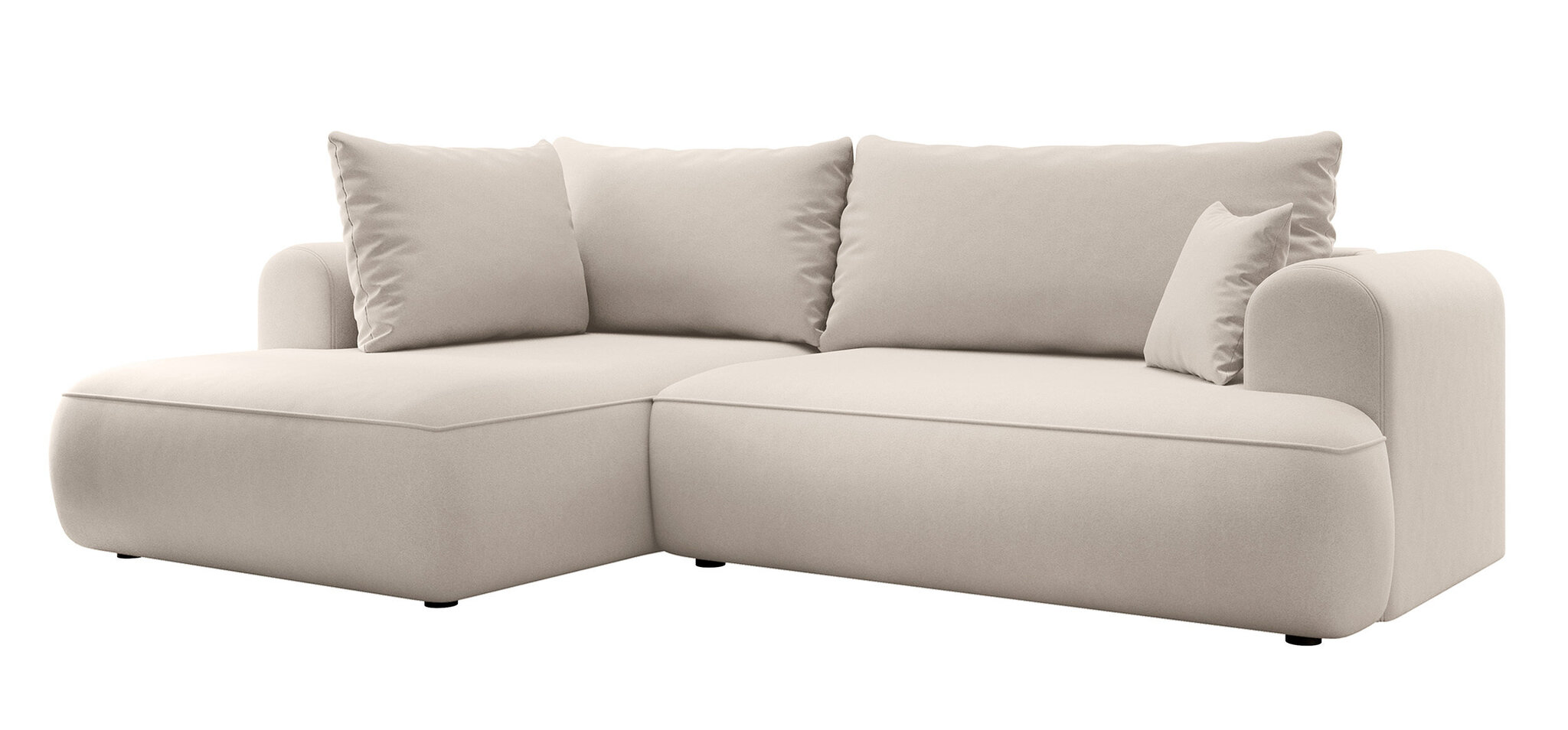 Kairinė kampinė sofa Selsey Ovo L, smėlio цена и информация | Minkšti kampai | pigu.lt