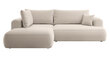 Kairinė kampinė sofa Selsey Ovo L, smėlio цена и информация | Minkšti kampai | pigu.lt