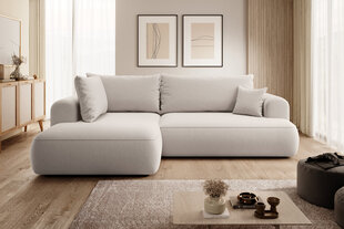 Kairinė kampinė sofa Selsey Ovo L, smėlio цена и информация | Угловые диваны | pigu.lt