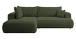 Kairinė kampinė sofa Selsey Ovo L, žalia цена и информация | Minkšti kampai | pigu.lt