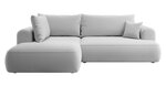 Kairinė kampinė sofa Selsey Ovo L, pilka