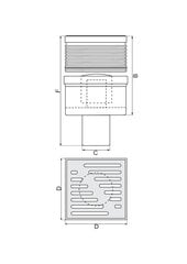 Трап, прямой слив, fi110, регулируемый из нержавеющей стали цена и информация | Душевые желоба | pigu.lt