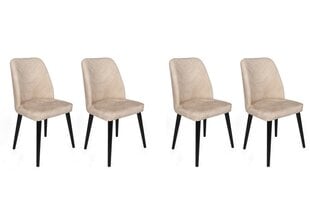 Комплект из 4 стульев Asir, 50x90x49 см, бежевый/черный цена и информация | Стулья для кухни и столовой | pigu.lt