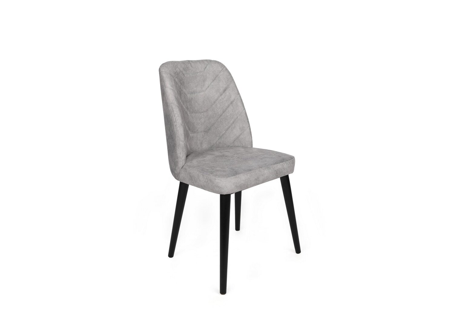 4-ių dalių kėdžių komplektas Asir, 50x90x49 cm, pilkas/juodas цена и информация | Virtuvės ir valgomojo kėdės | pigu.lt
