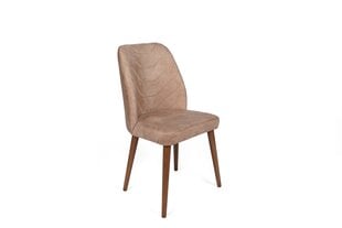 4-ių dalių kėdžių komplektas Asir, 50x90x49 cm, rudas/rudas kaina ir informacija | Virtuvės ir valgomojo kėdės | pigu.lt