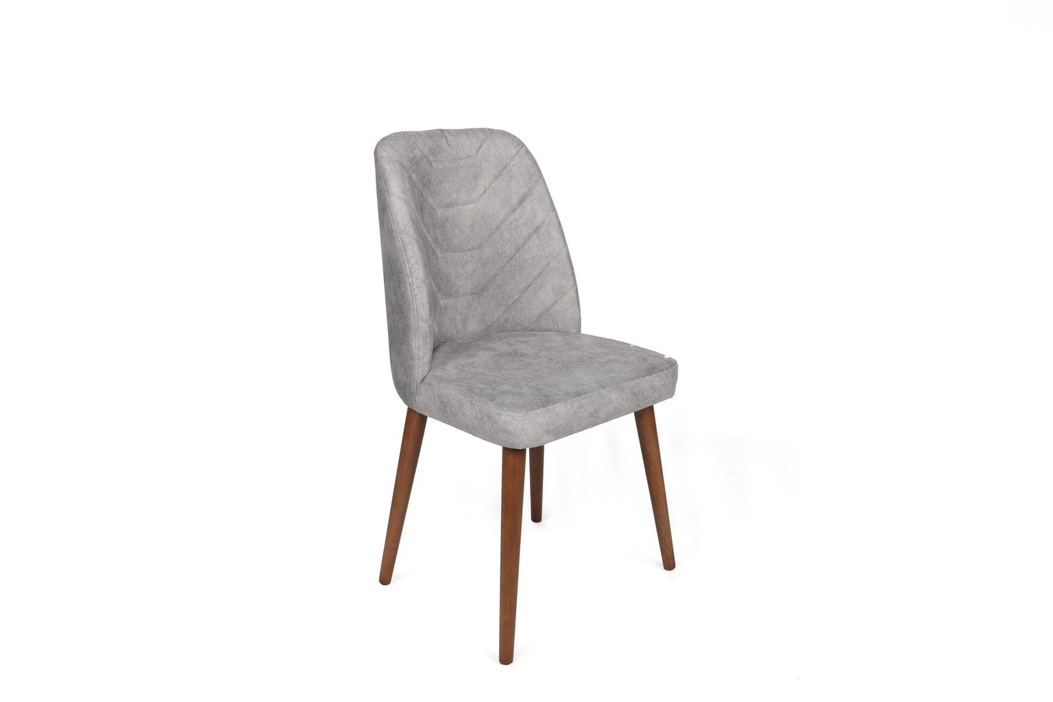4-ių dalių kėdžių komplektas Asir, 50x90x49 cm, pilkas/rudas kaina ir informacija | Virtuvės ir valgomojo kėdės | pigu.lt