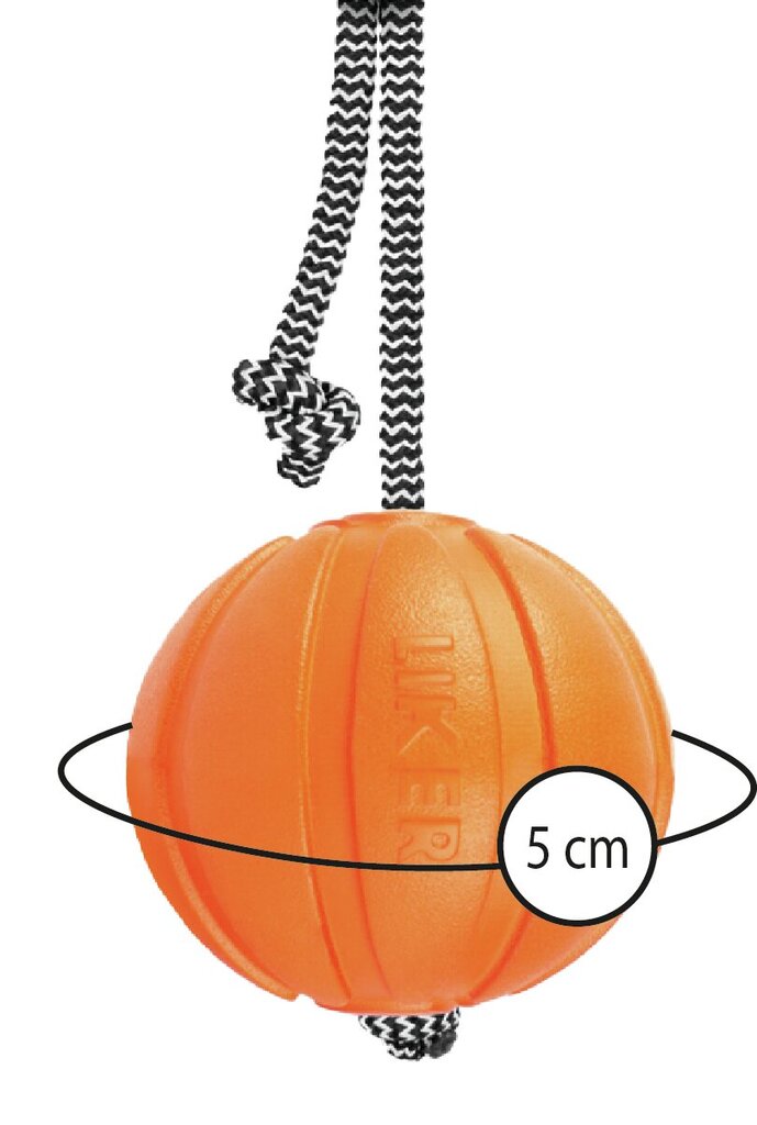 Interaktyvus žaislas šuniui Doggy Liker Cord, 5 cm, oranžinis kaina ir informacija | Žaislai šunims | pigu.lt