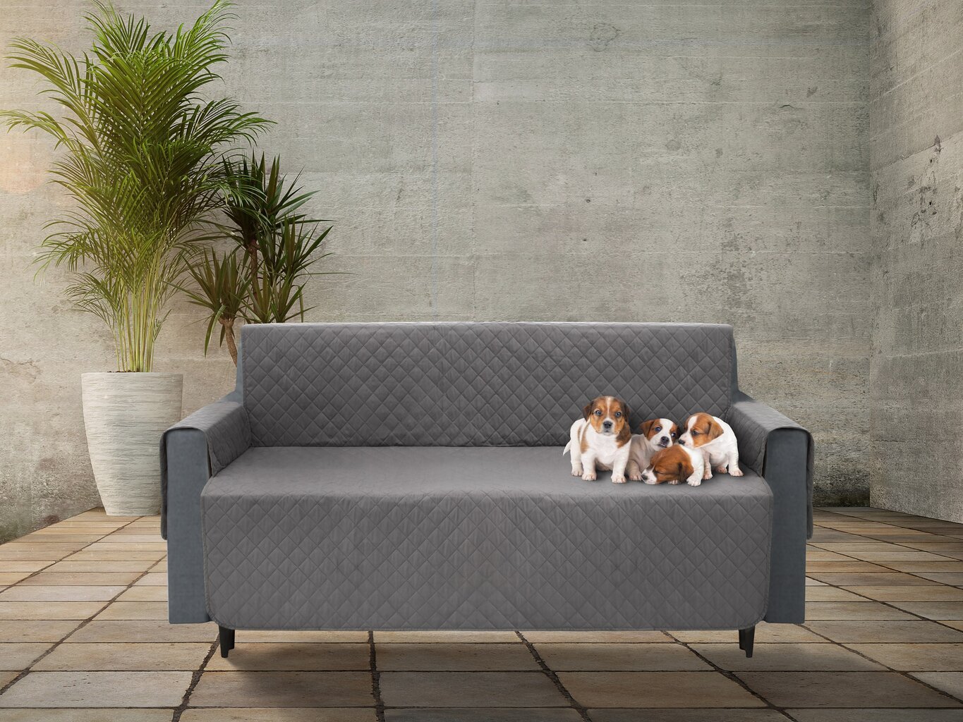 Užvalkalas baldams apsaugai nuo augintinių purvo Doggy Paris, 150 cm, pilkas kaina ir informacija | Guoliai, pagalvėlės | pigu.lt