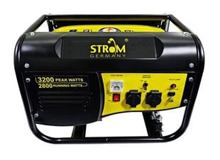 ST4000E Генератор бензиновый 3200Вт, 230В STROM® цена и информация | Электрогенераторы | pigu.lt