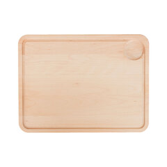Доска деревянная разделочная с пазом и ямочкой, 40х30см цена и информация | Разделочная доска | pigu.lt