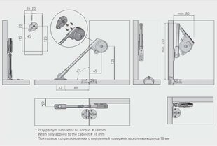 Durelių mechanizmas GTV, 1 vnt. kaina ir informacija | Kiti priedai baldams | pigu.lt