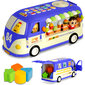 Edukacinis žaislas Autobusas Ricokids, RK-741, mėlynas цена и информация | Žaislai kūdikiams | pigu.lt