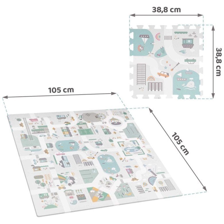 Lavinamasis kilimėlis - dėlionė Nukido, 9d. kaina ir informacija | Lavinimo kilimėliai | pigu.lt