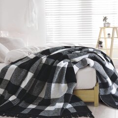 Одеяло хлопковое Krata 150х200 черное цена и информация | Покрывала, пледы | pigu.lt