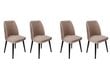 4-ių dalių kėdžių komplektas Asir, 50x90x49 cm, smėlio/juodas цена и информация | Virtuvės ir valgomojo kėdės | pigu.lt