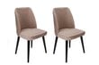 4-ių dalių kėdžių komplektas Asir, 50x90x49 cm, smėlio/juodas kaina ir informacija | Virtuvės ir valgomojo kėdės | pigu.lt
