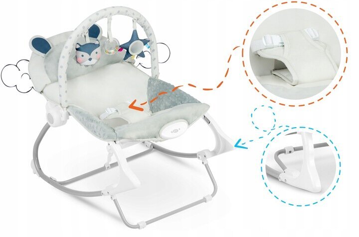 Supama kėdė su vibracija Ricokids, grey kaina ir informacija | Gultukai ir sūpynės | pigu.lt