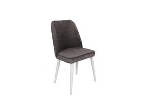 4-ių dalių kėdžių komplektas Asir, 50x90x49 cm, pilkas/baltas kaina ir informacija | Virtuvės ir valgomojo kėdės | pigu.lt