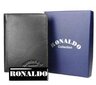 Vyriška piniginė iš natūralios odos Ronaldo, juoda kaina ir informacija | Vyriškos piniginės, kortelių dėklai | pigu.lt