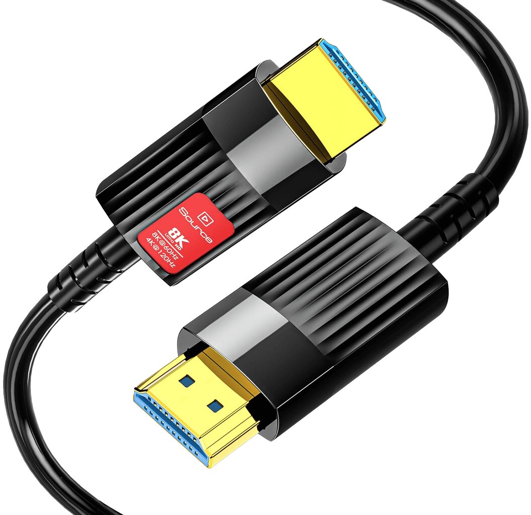 REAGLE HDMI 2.1 optinis 48Gbps AOC 8K 60HZ 4K 120HZ HDR kabelis 10M kaina ir informacija | Korpusų priedai | pigu.lt
