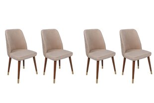 4-ių dalių kėdžių komplektas Asir, rožinis/auksinis kaina ir informacija | Virtuvės ir valgomojo kėdės | pigu.lt