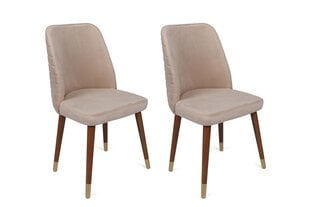 4-ių dalių kėdžių komplektas Asir, rožinis/auksinis kaina ir informacija | Virtuvės ir valgomojo kėdės | pigu.lt