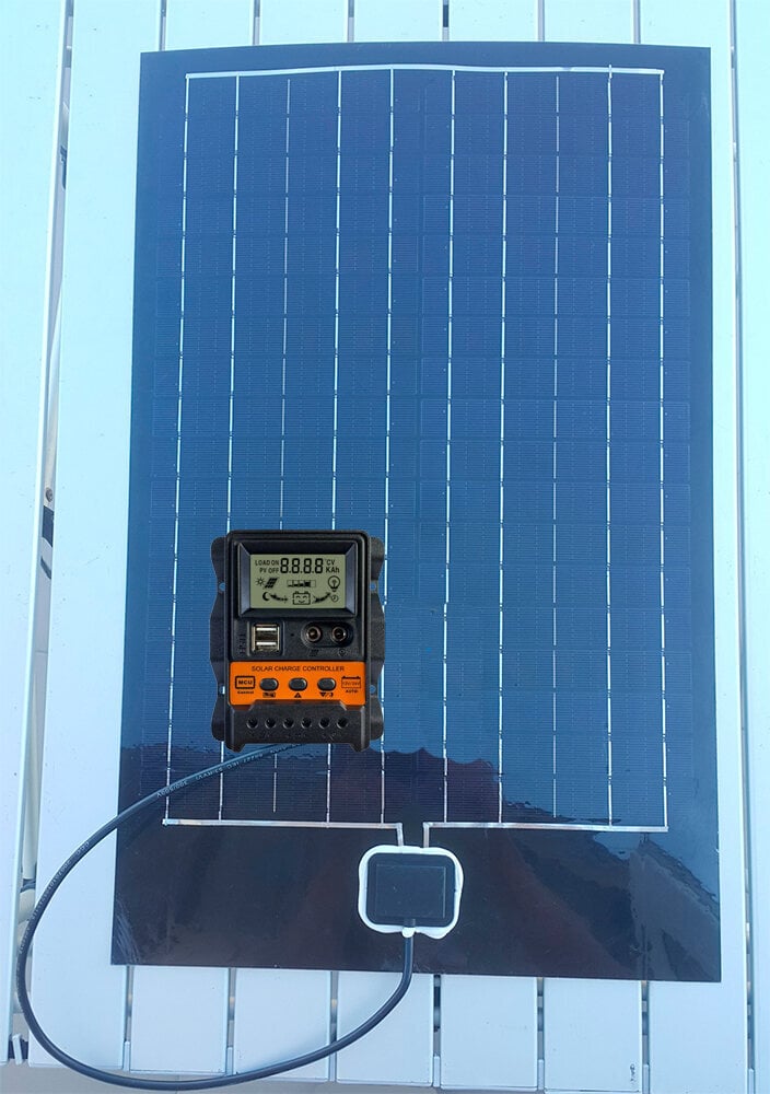 Saulės skydelis yra lankstus, 20W 18V su PWM valdikliu USB prievadams ir 12V baterijos įkrovimui kaina ir informacija | Komponentai saulės jėgainėms | pigu.lt