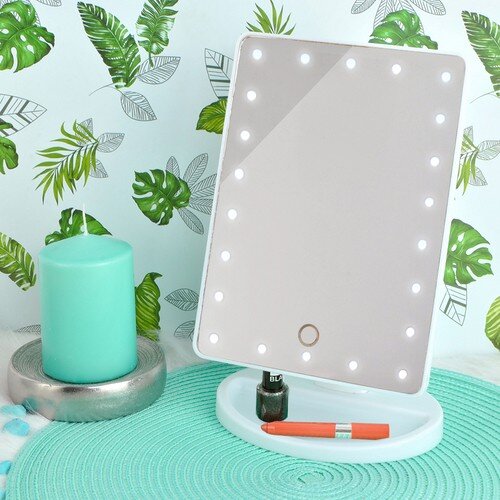 Kosmetinis veidrodėlis su apšvietimu kaina ir informacija | Kosmetinės, veidrodėliai | pigu.lt
